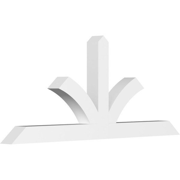 Ekena Millwork Richland Architectural Grade PVC Gable Bracket, 96"W x 40"H x 6"D x 6"F, 10/12 Pitch GBP096X40X0606RIC00 - main